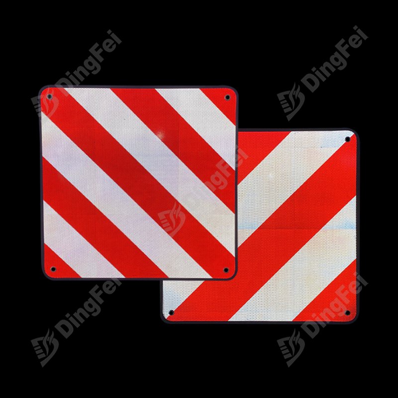Italy and Spain Red White Reflective Rear Warning Sign - 